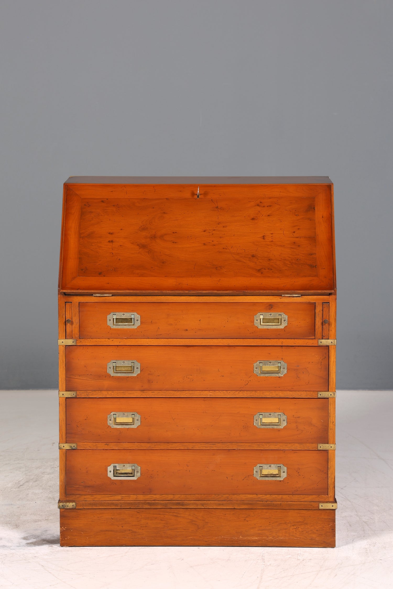 Wunderschöner Maritimer Sekretär Englisch Schreibkommode echt Holz Englischer echt Lederauflage Schreibtisch