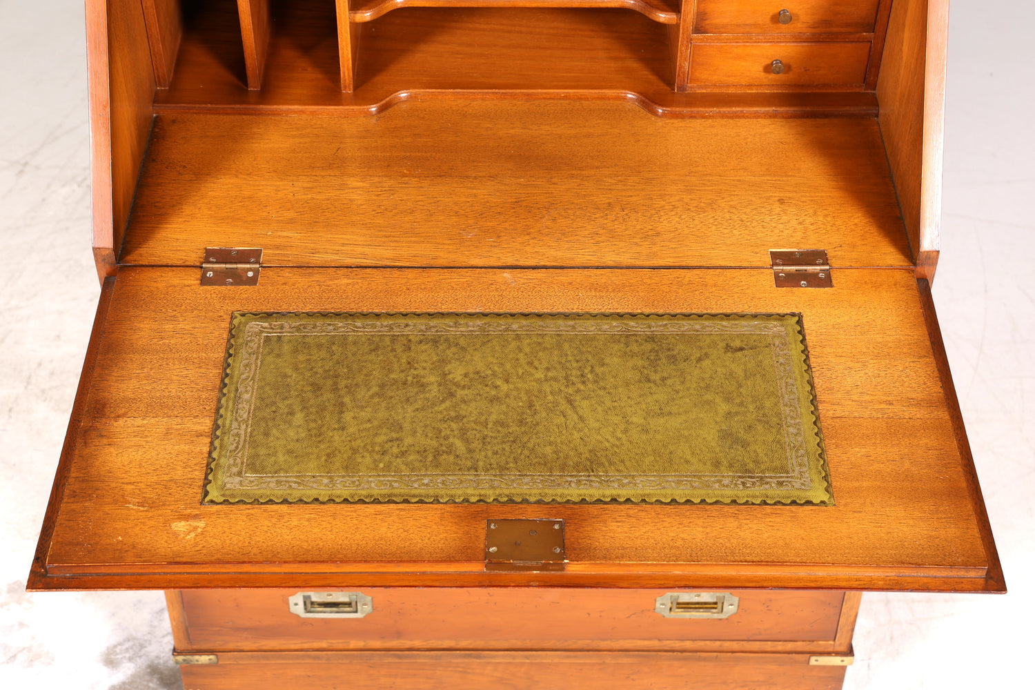 Wunderschöner Maritimer Sekretär Englisch Schreibkommode echt Holz Englischer echt Lederauflage Schreibtisch