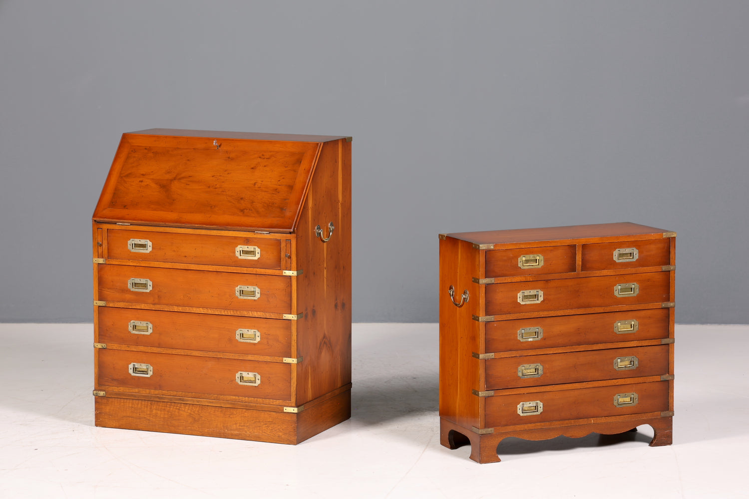 Wunderschöner Maritimer Sekretär Englisch Schreibkommode echt Holz Englischer echt Lederauflage Schreibtisch