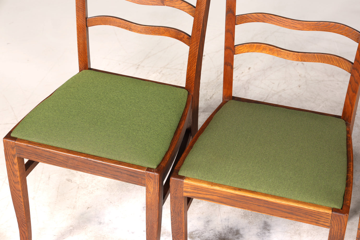 4x Wunderschöne Jugendstil Stühle Stuhl Set Antik Eiche Küchenstühle Esszimmer Stühle um 1900