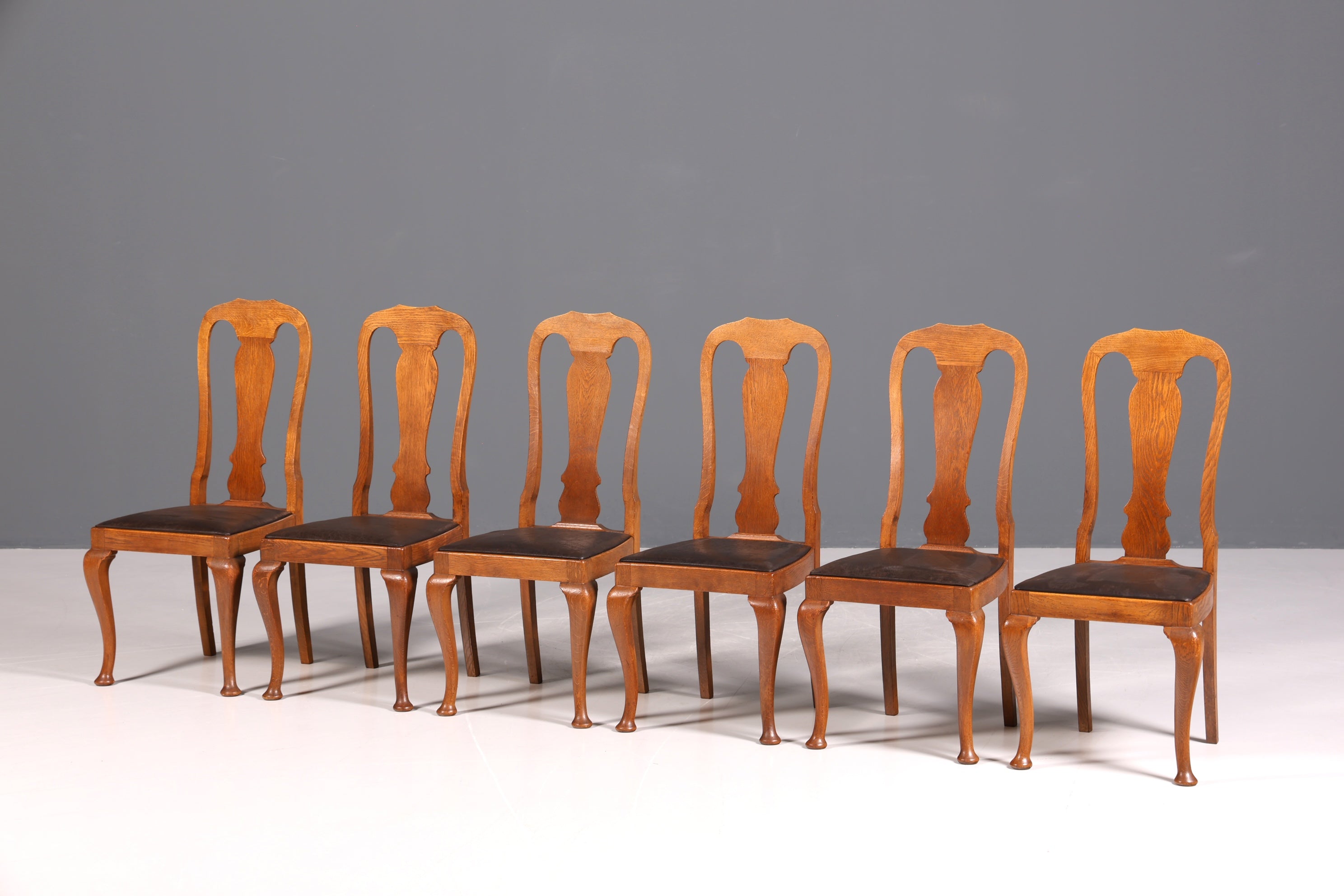 6x Wunderschöne Jugendstil Stühle um 1910 Antik Stuhl Set Chippendale Küchenstühle Esszimmer Stühle