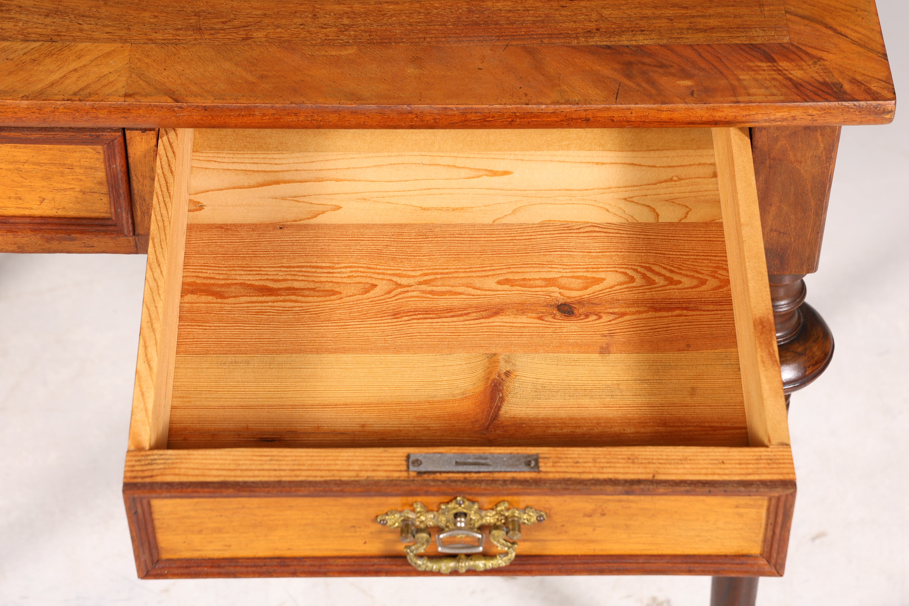 Filigraner Gründerzeit Schreibtisch Jugendstil Bürotisch echt Holz Antik Desk