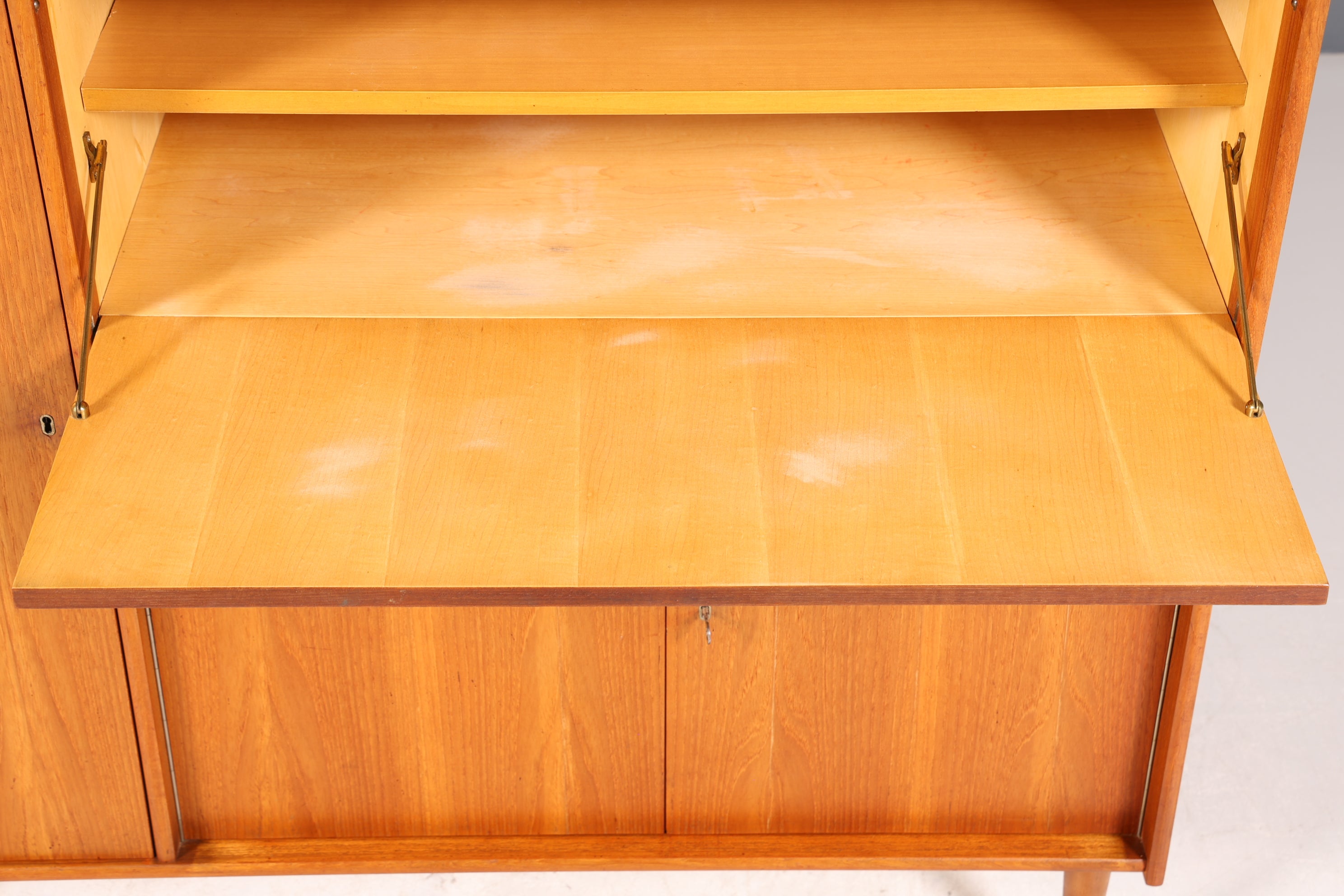 Wunderschönes Mid Century Highboard echt Holz Bar Schrank Büro Kommode 60er Jahre