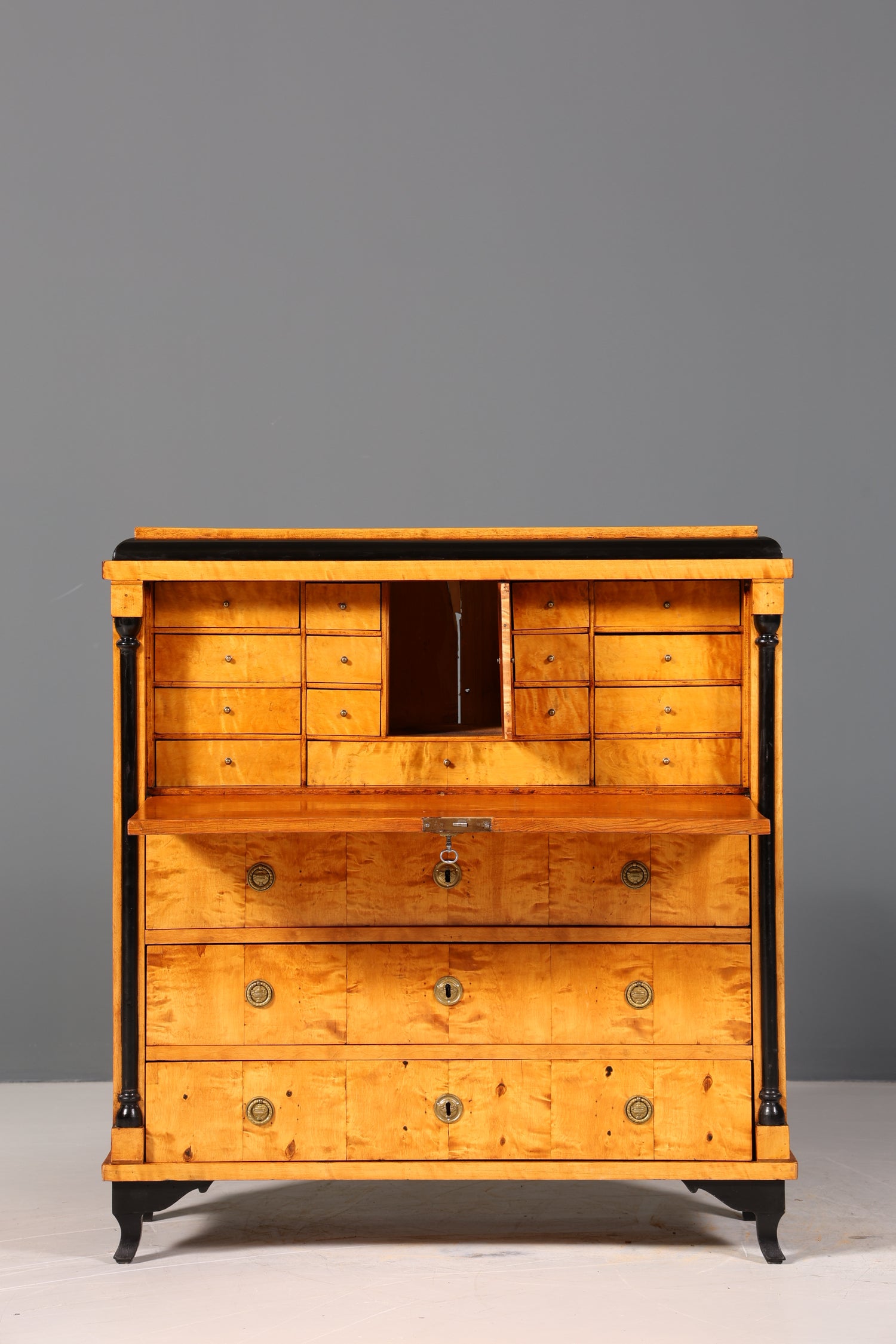 Wunderschöner Original Biedermeier Sekretär um 1860 Kommode Antik Bürokommode