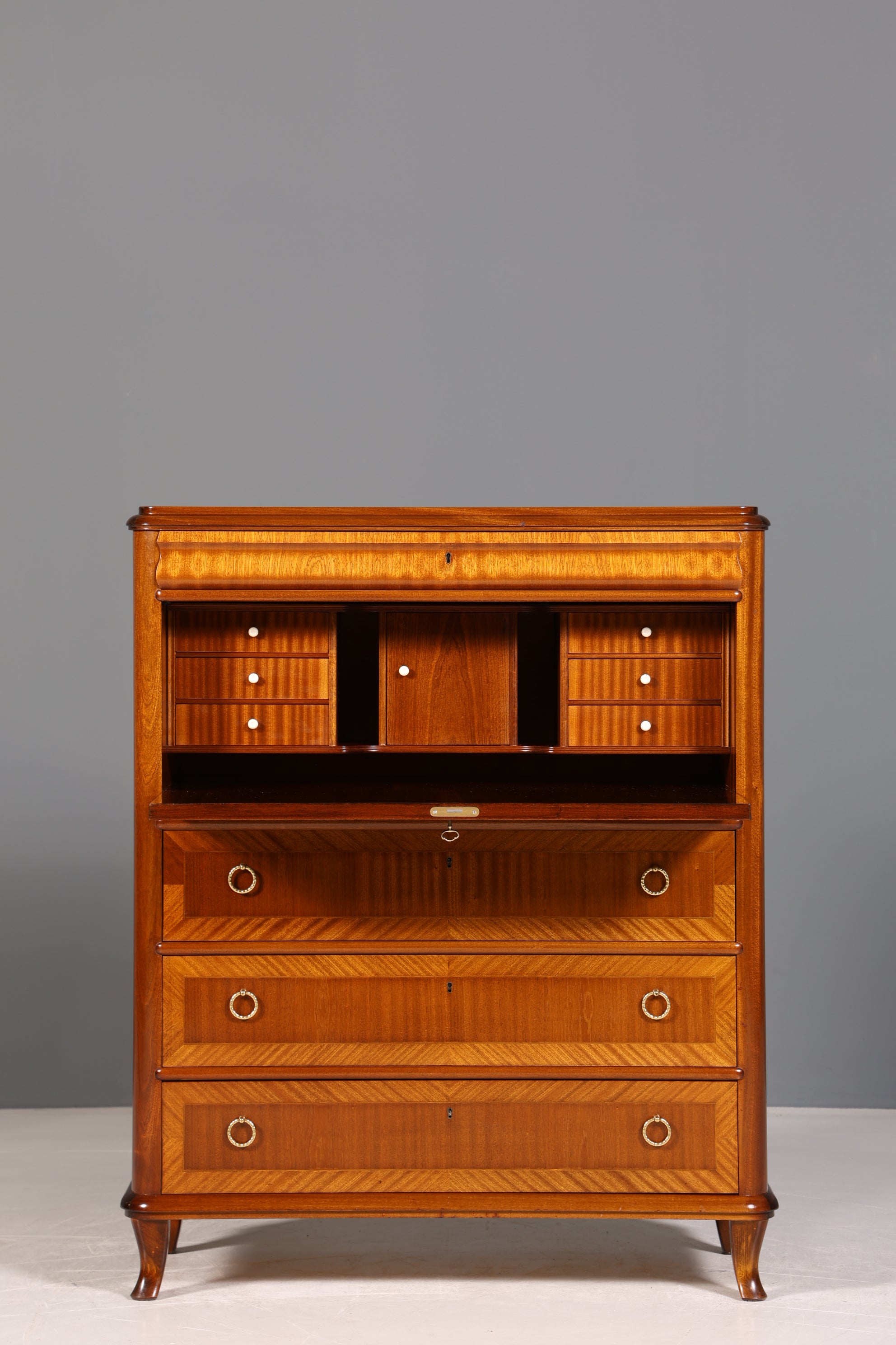 Traumhafter Sekretär im Antik Stil Büro Kommode Art Deco Stil 50s Vertiko Schreibkommode Kommode