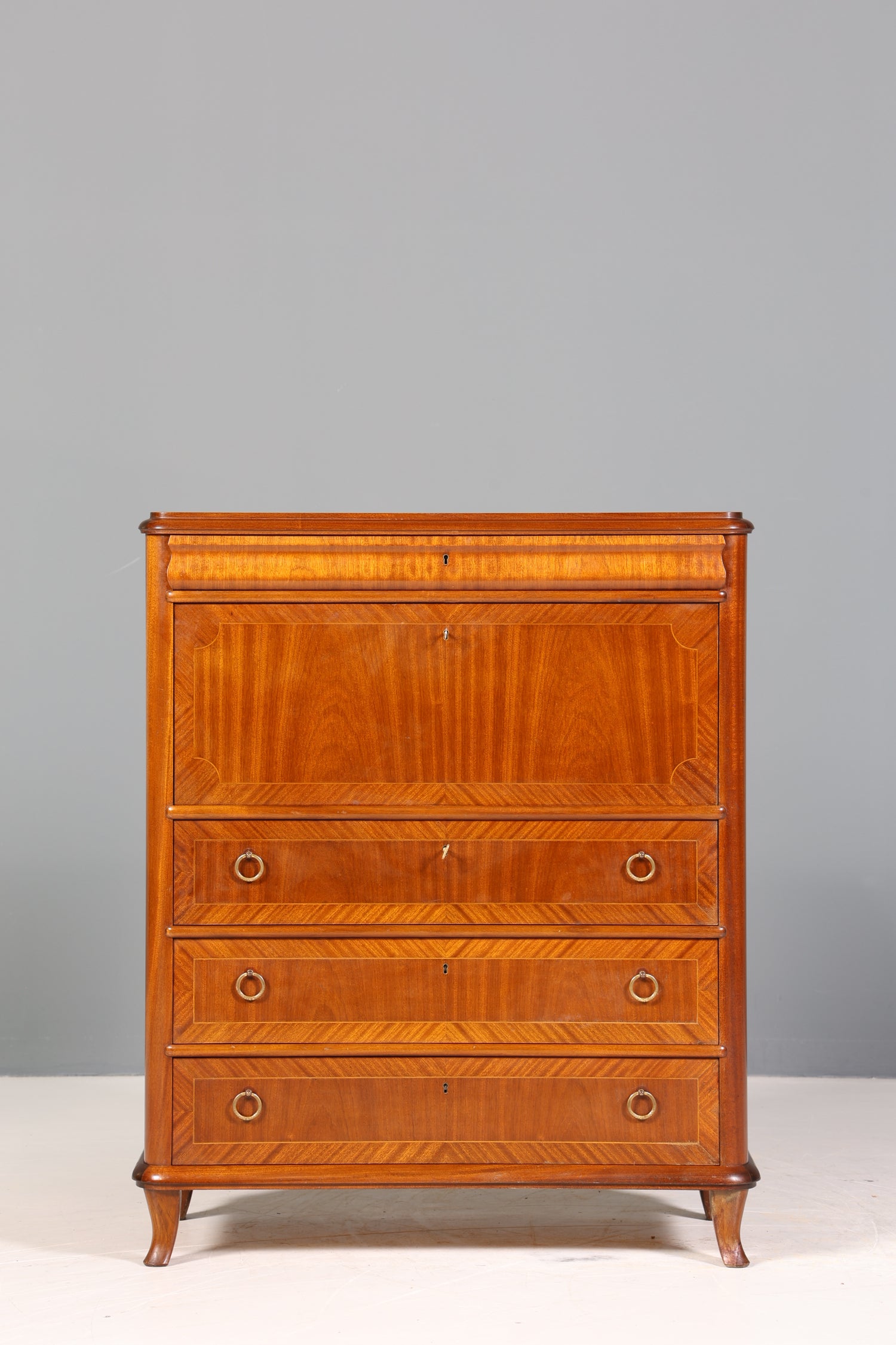 Wunderschöner Sekretär im Antik Stil Büro Kommode Art Deco Stil 50s Vertiko Schreibkommode Kommode