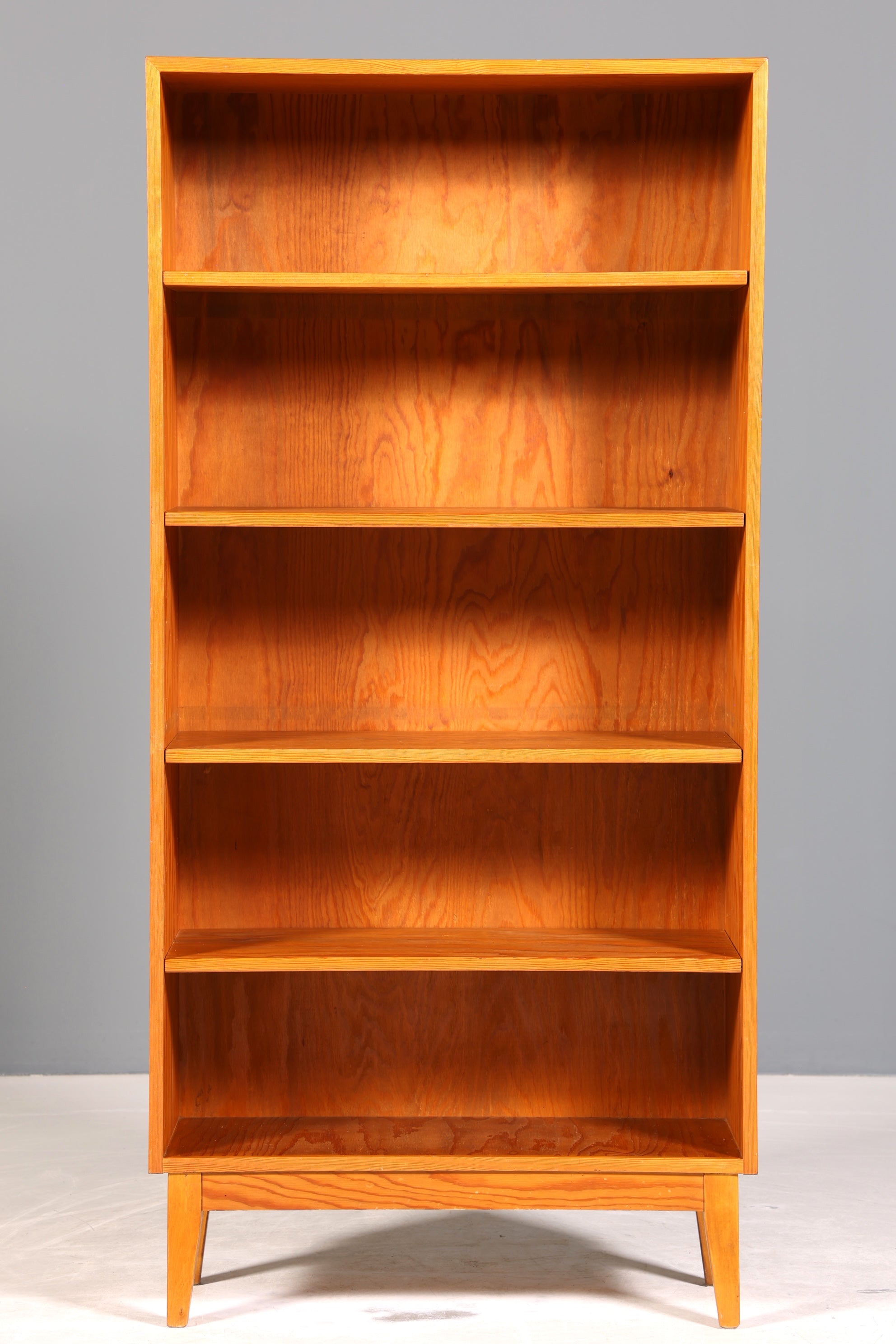 Stilvolles Mid Century Regal echt Holz Vintage Bücherregal Schrank Buchablage 60s Bookshelf 3 von 5