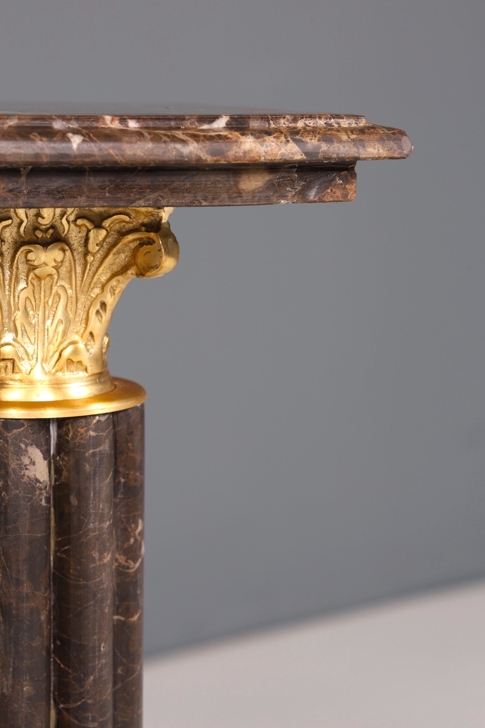 Noble Baroque style column Louis XV marble flower column natural stone base shelf 2 of 2