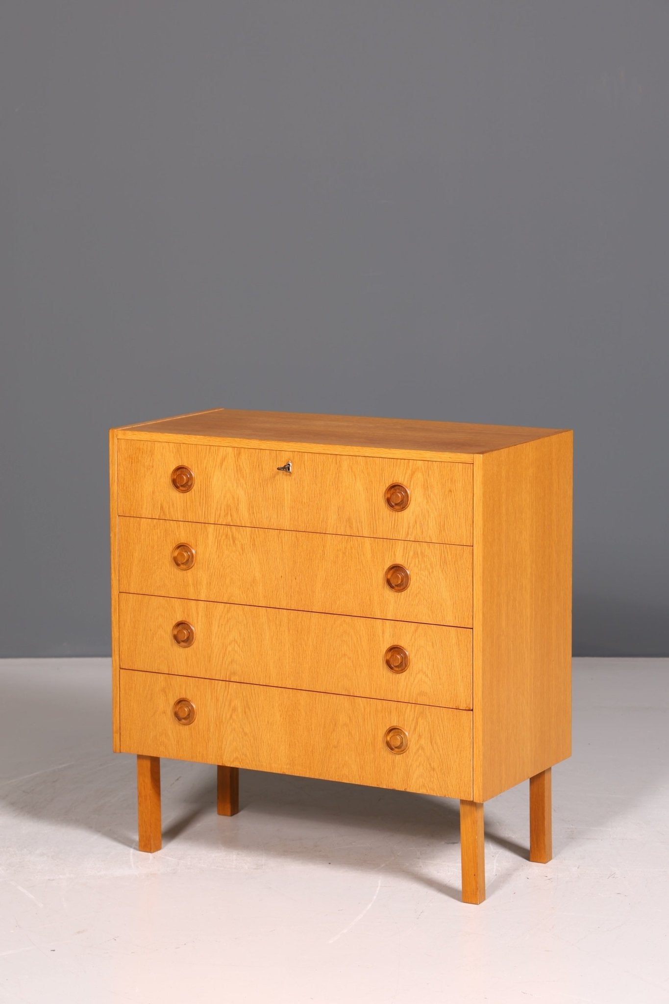 Schlichte Mid Century Kommode Vintage 60s 70s Flurkommode Schubladenkommode