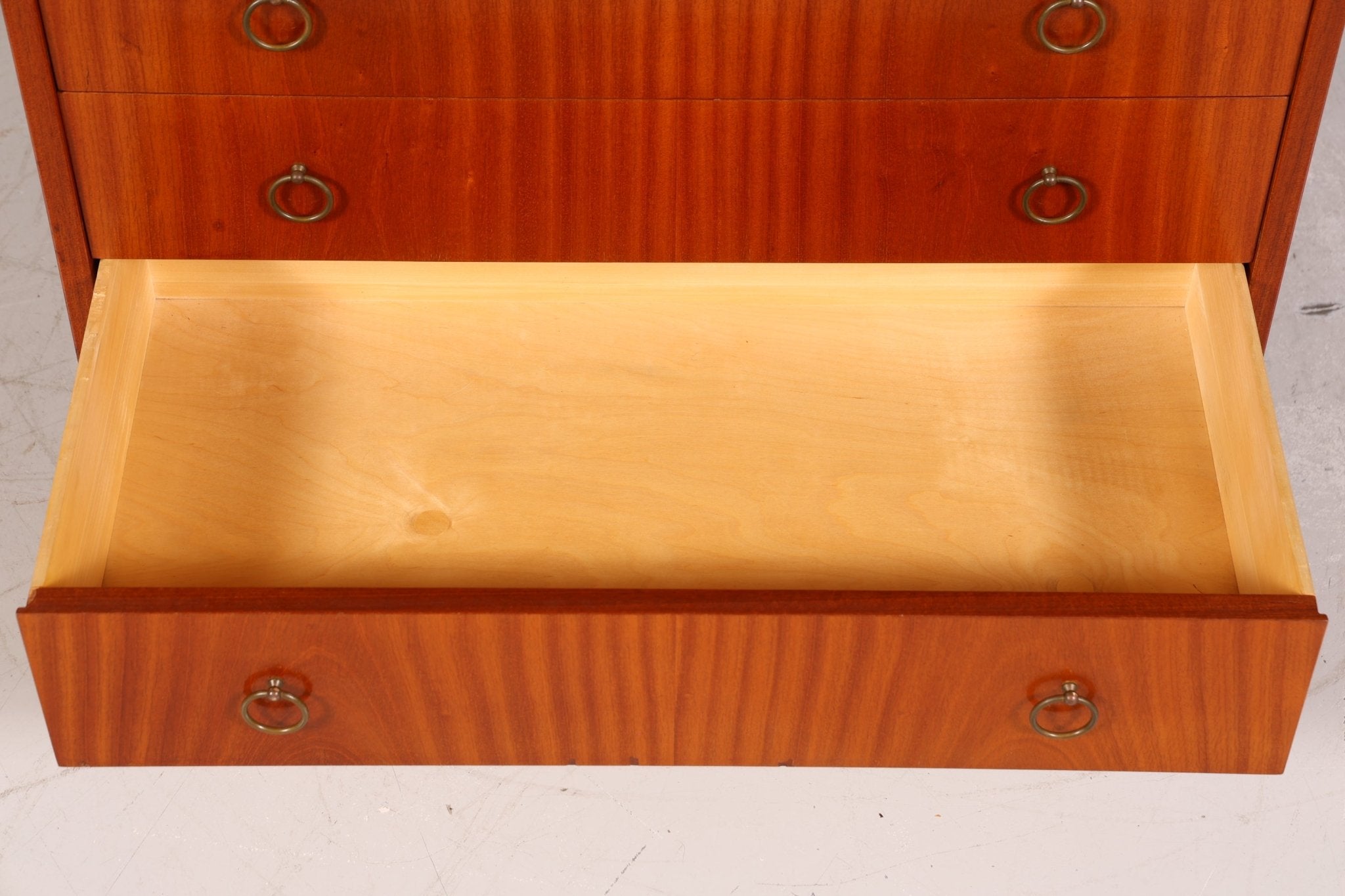Schlichter Mid Century Rollladen Sekretär echt Holz Büro Schrank Vintage Schreibkommode