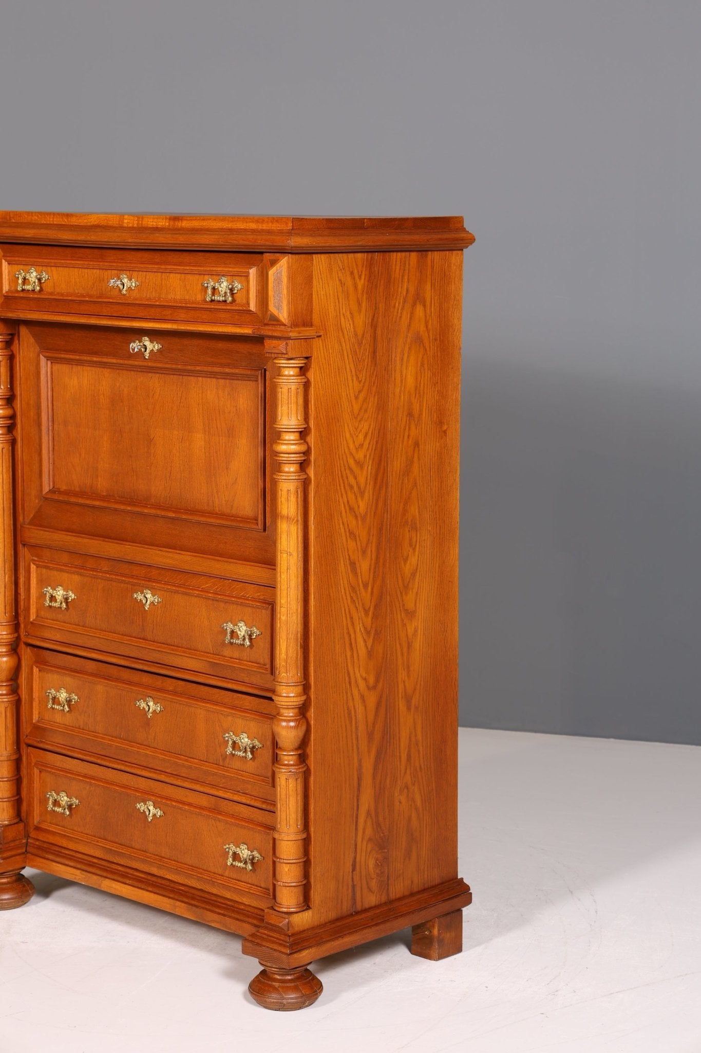 Stilvoller Gründerzeit Sekretär Vertiko Highboard Louis Philippe Kommode um 1880