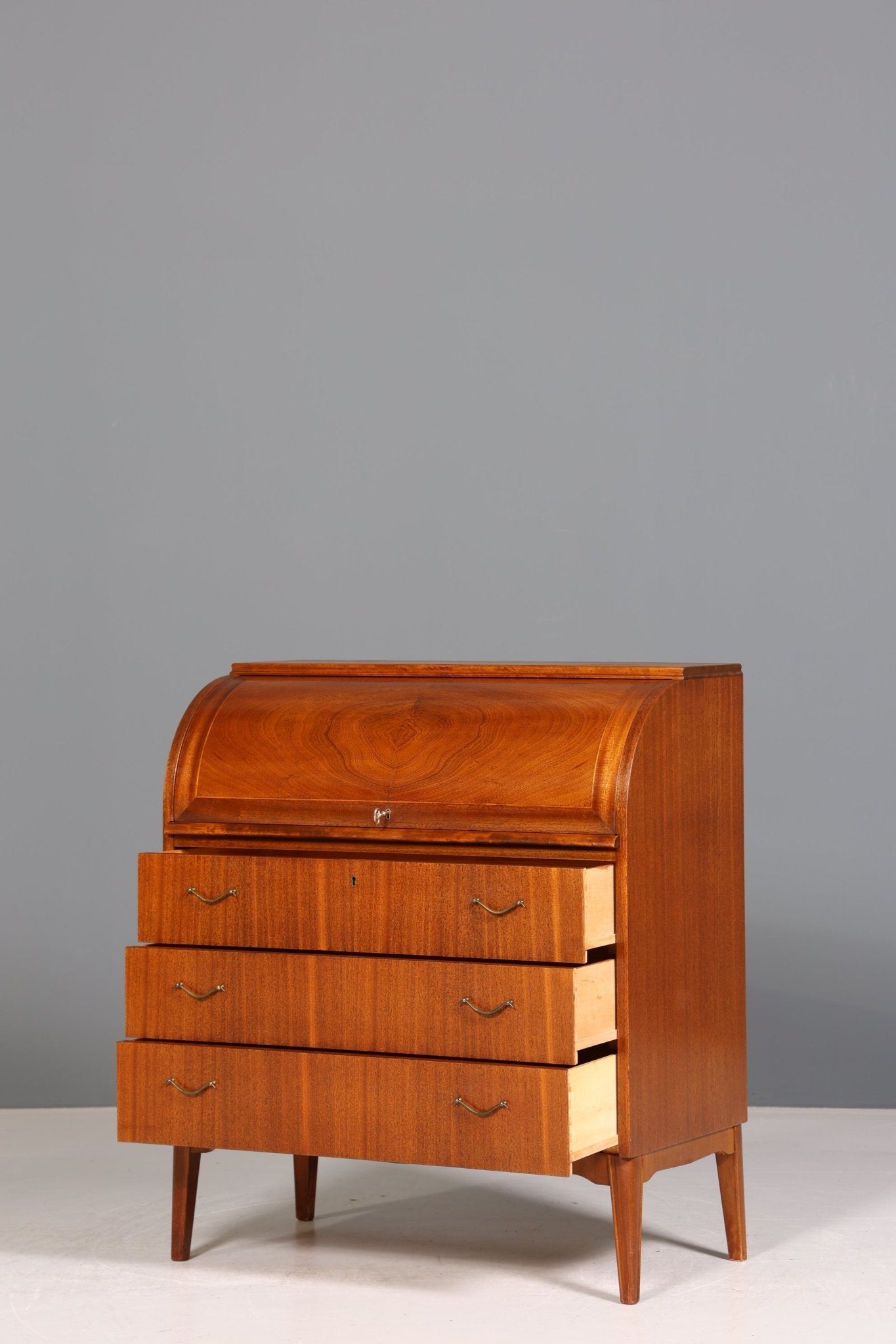 Stilvoller Mid Century Rollladen Sekretär Danish Design Büro Schrank Vintage Büro Kommode