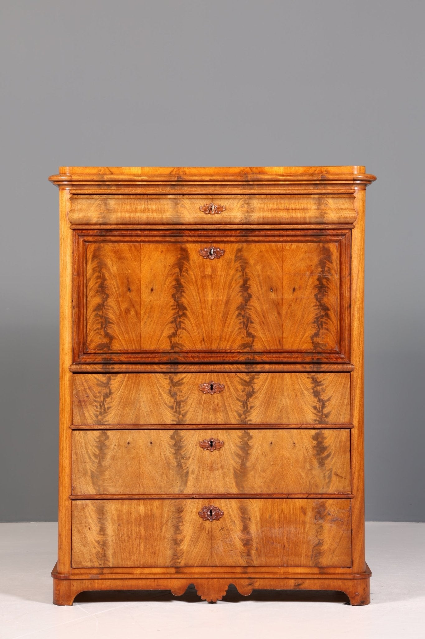 Traumhafter Louis Philippe Sekretär um 1880 Gründerzeit Antik Schrank Chiffoniere Kommode