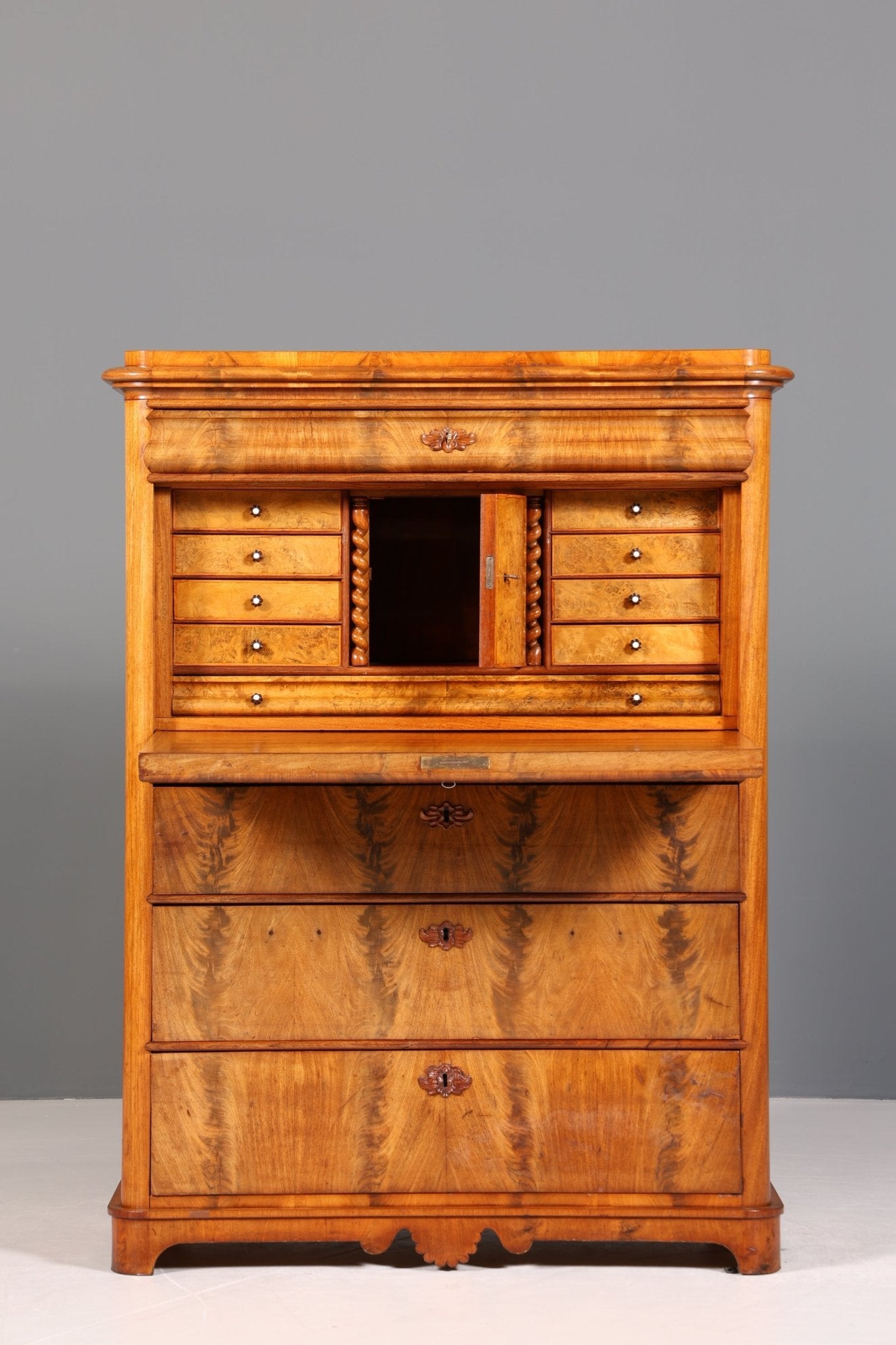 Traumhafter Louis Philippe Sekretär um 1880 Gründerzeit Antik Schrank Chiffoniere Kommode