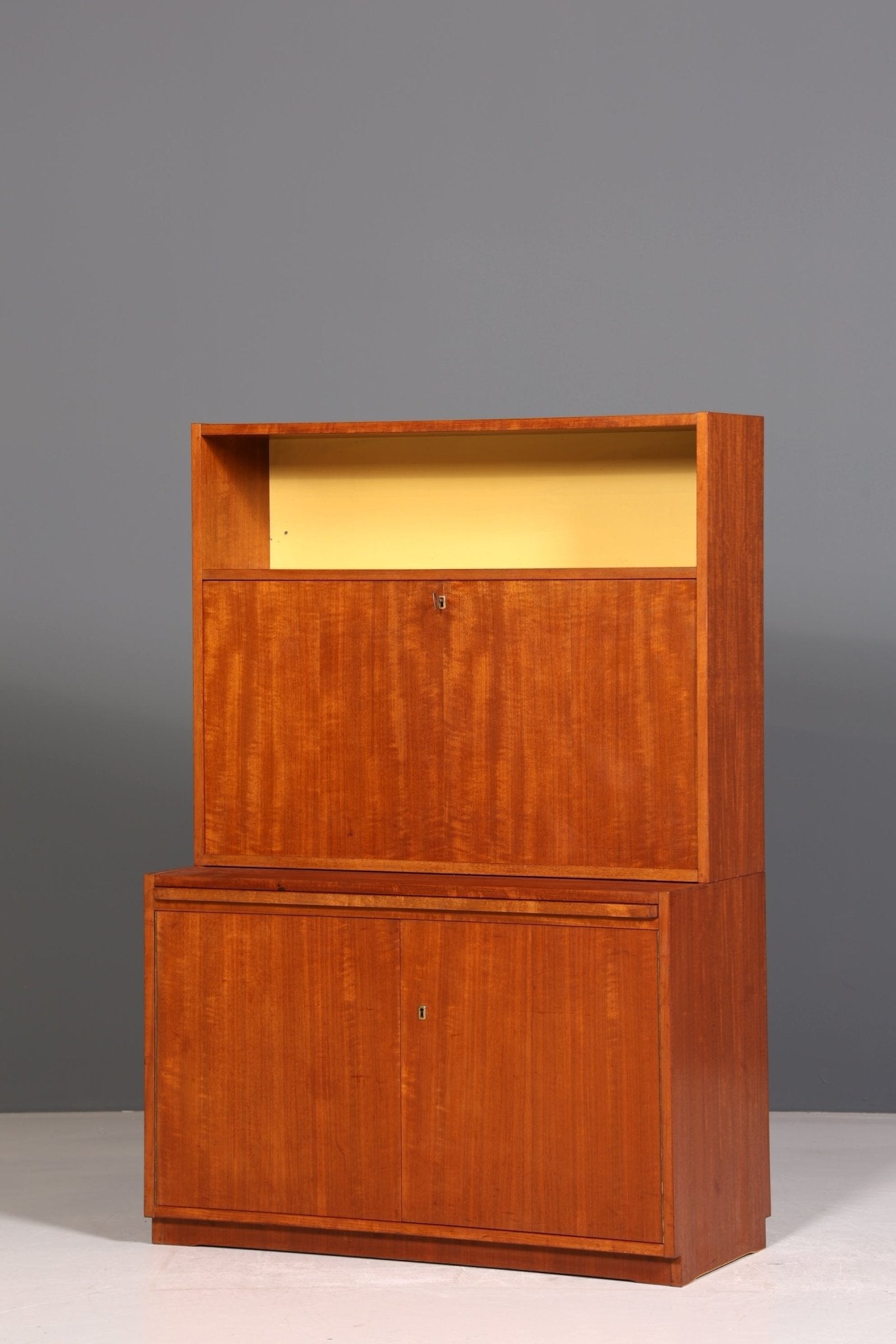 Wunderschöner Mid Century Schrank Vintage Highboard Sekretär Holz Regal Retro Vertiko 60s