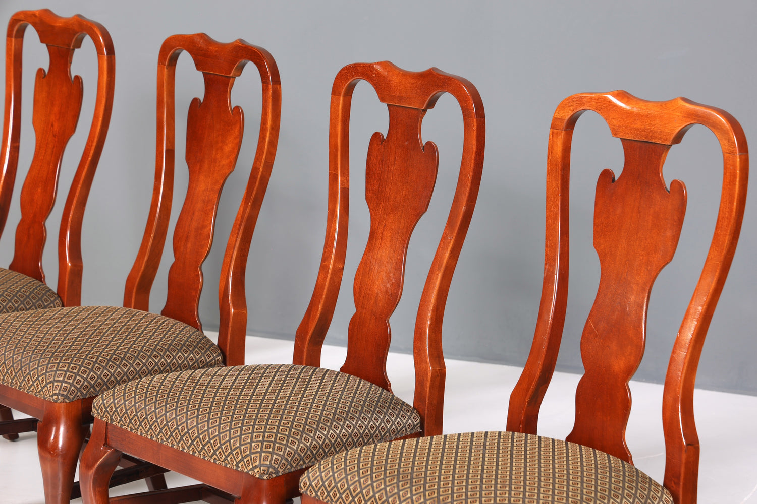 8x Edle Drexel Heritage Stühle Amerikanisch USA Chippendale Stil Stuhlset Küchenstuhl Set Esszimmer Stühle