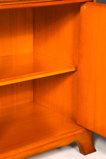 Wunderschöne Original Heldense Vitrine Englische Eibe Bücherschrank Buffet Antik Stil Glasvitrine