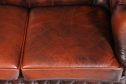 Wunderschönes Original Chesterfield Centurion 2-Sitzer Couch Englisches echt Leder Sofa UK