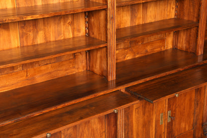 Traumhaftes XXL massiv Holz Regal Kolonial Schrank Antik Stil Bücherregal Kommode Bibliothek Bücherwand