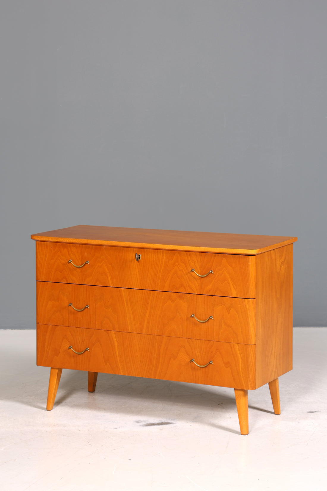 Schlichte Mid Century Kommode Vintage Flur Kommode 60s Schubladenkommode