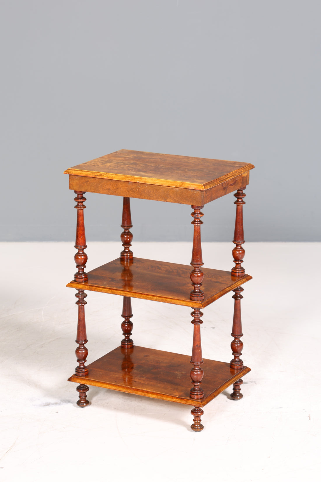 Stilvolle Gründerzeit Etagere Louis Philippe Regal um 1900 Bücherregal echt Holz Buchablage Bookshelf