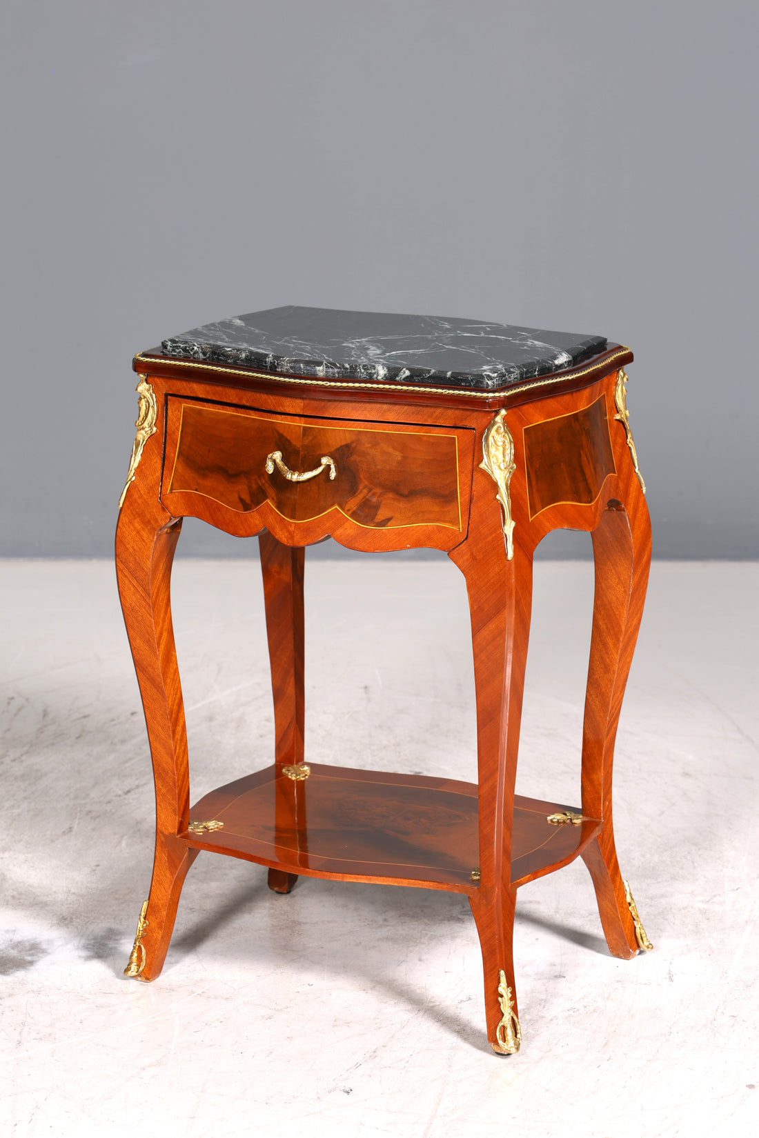 Traumhafter Louis XV Beistelltisch Barock Stil Ablagetisch Marmor Kommode Telefontisch
