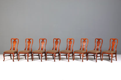 8x Edle Drexel Heritage Stühle Amerikanisch USA Chippendale Stil Stuhlset Küchenstuhl Set Esszimmer Stühle