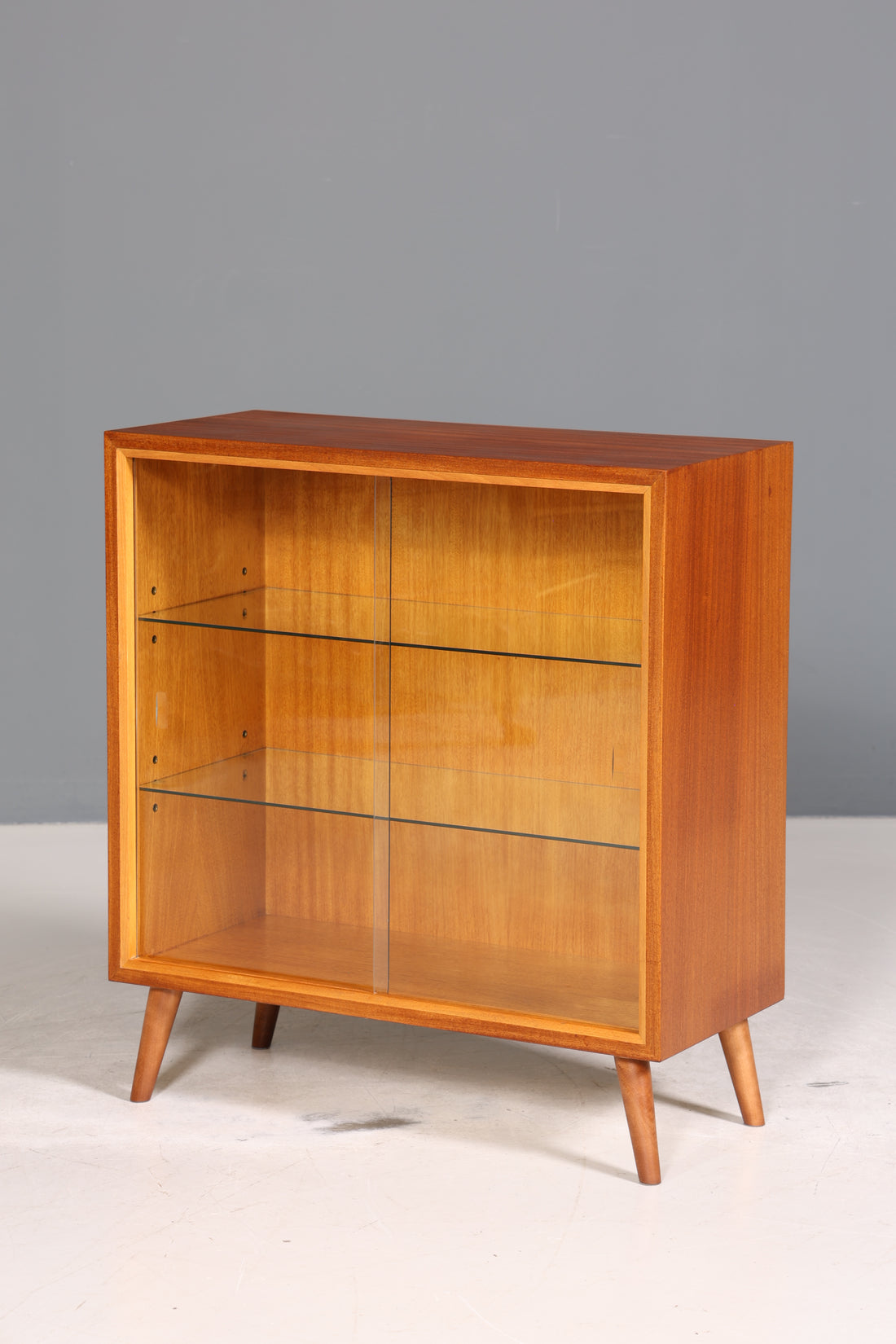 Wunderschöne Mid Century Vitrine Vintage Regal Retro Bücherregal 60s Schrank 1 von 2