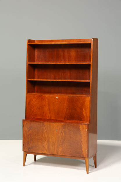 Wunderschöner Mid Century Schrank Sekretär Bücherregal Vintage Highboard Retro Holz Regal 60er Jahre