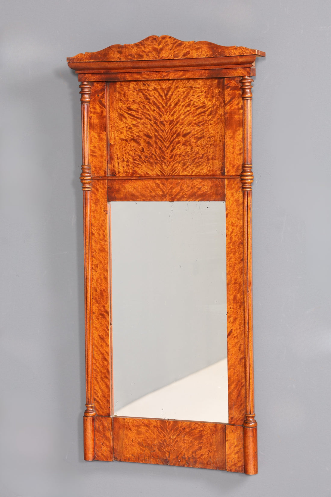 Wunderschöner Biedermeier Spiegel Kirschholz Wandspiegel Antik Holzspiegel Flurspiegel