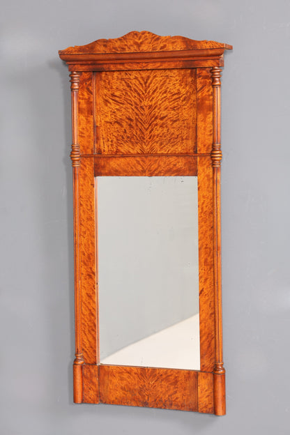 Wunderschöner Biedermeier Spiegel Kirschholz Wandspiegel Antik Holzspiegel Flurspiegel