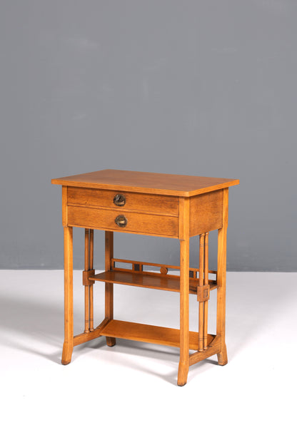 Wunderschöner Jugendstil Nähtisch Antik Beistelltisch um 1910 echt Holz Ablagetisch Kommode