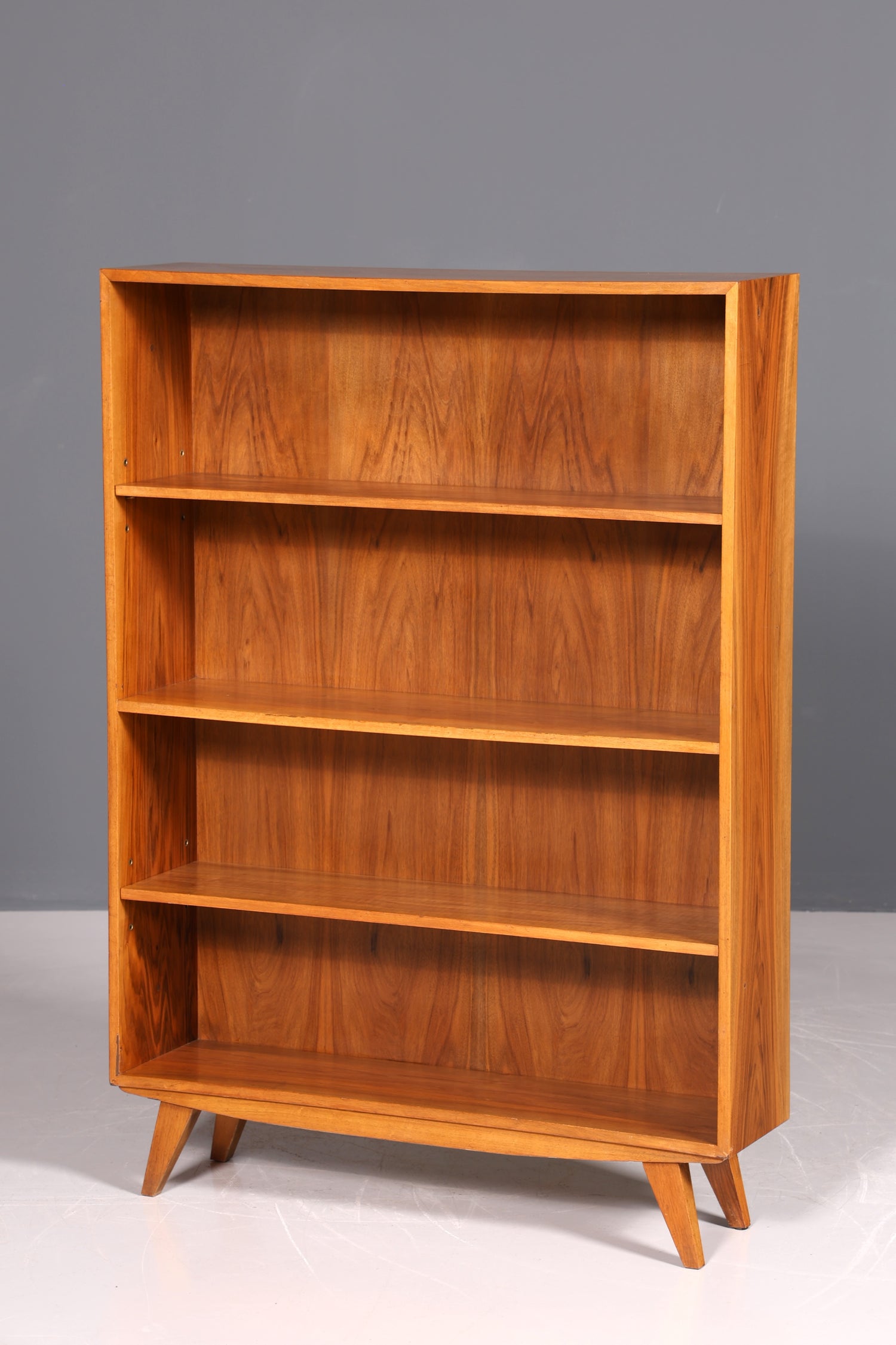 Wunderschönes Original Musterring Regal Mid Century Bücherregal Retro echt Holz Buchablage 1 von 2