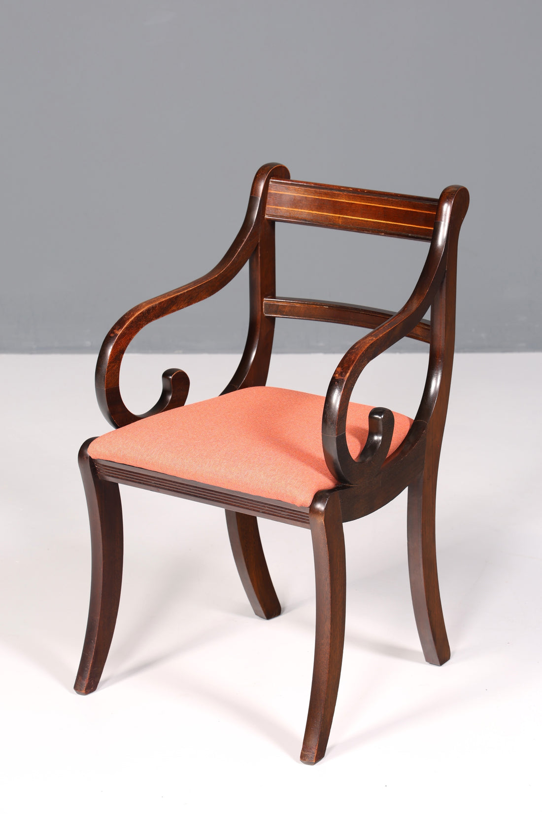 Wunderschöner Englischer Stuhl UK Armlehnstuhl Antik Stil Sekretär Stuhl Polsterstuhl 1 von 2