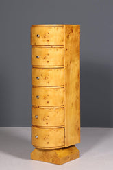 Wunderschönes Art Deco Stil Birke Highboard Kommode Vertiko Schubladenkommode