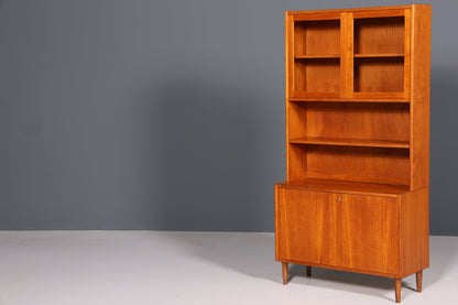 Stilvolles Mid Century Regal Danish Design Teak Holz Schrank Vitrine Retro Kommode Vintage Bücherregal 60er Jahre