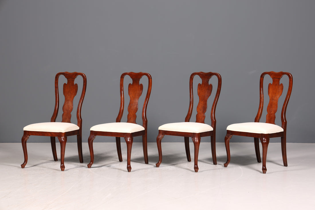 4x Edle Drexel Heritage Stühle Amerikanisch USA Chippendale Stil Stuhlset Küchenstuhl Set Esszimmer Stühle