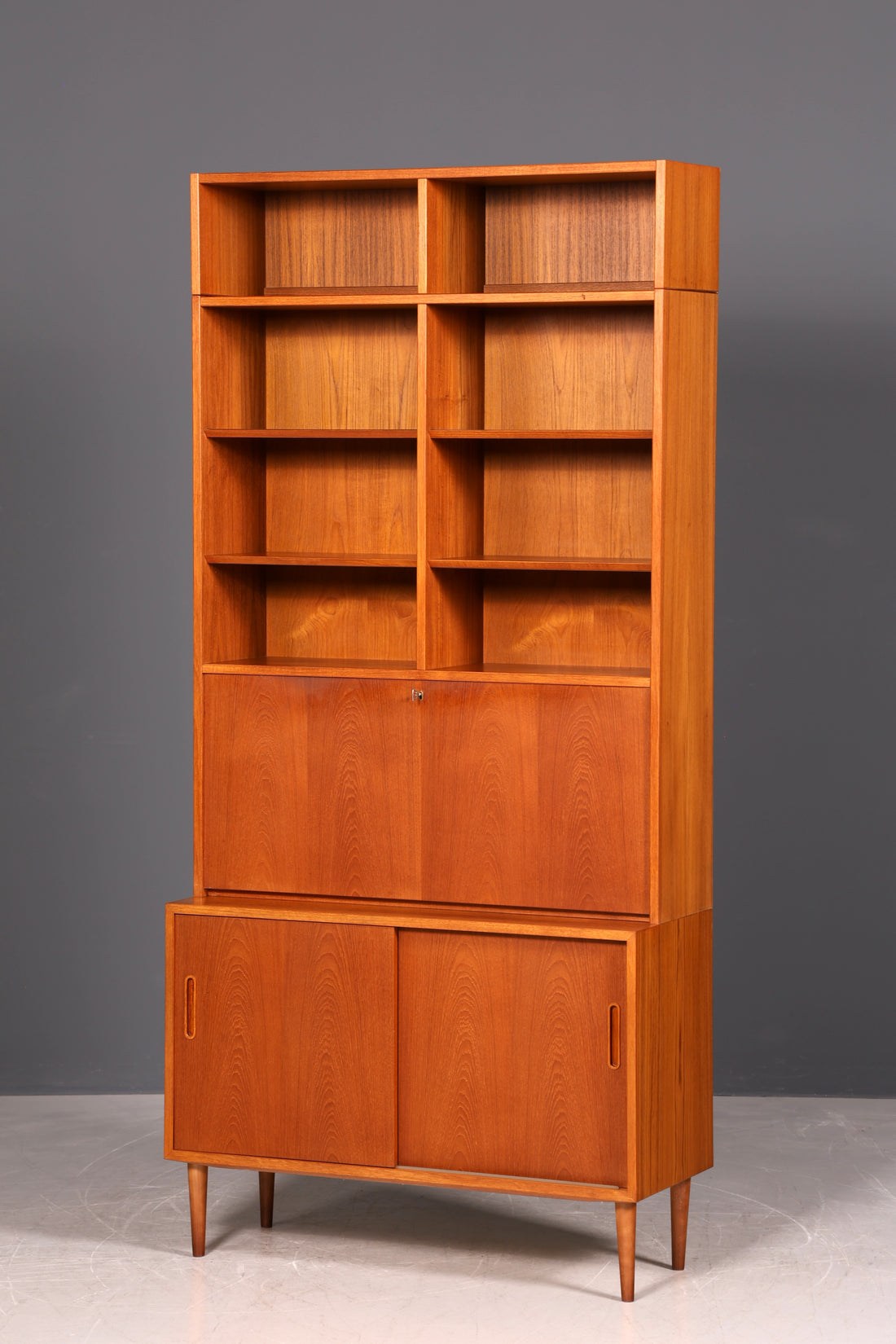 G293 Finish Wunderschöner Mid Century Schrank Bücherregal Vintage Sekretär Highboard Holz Regal (Kopie)