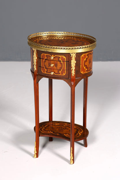 Stilvoller Barock Louis XV Stil Beistelltisch Ablagetisch massiv Kommode Antik Stil