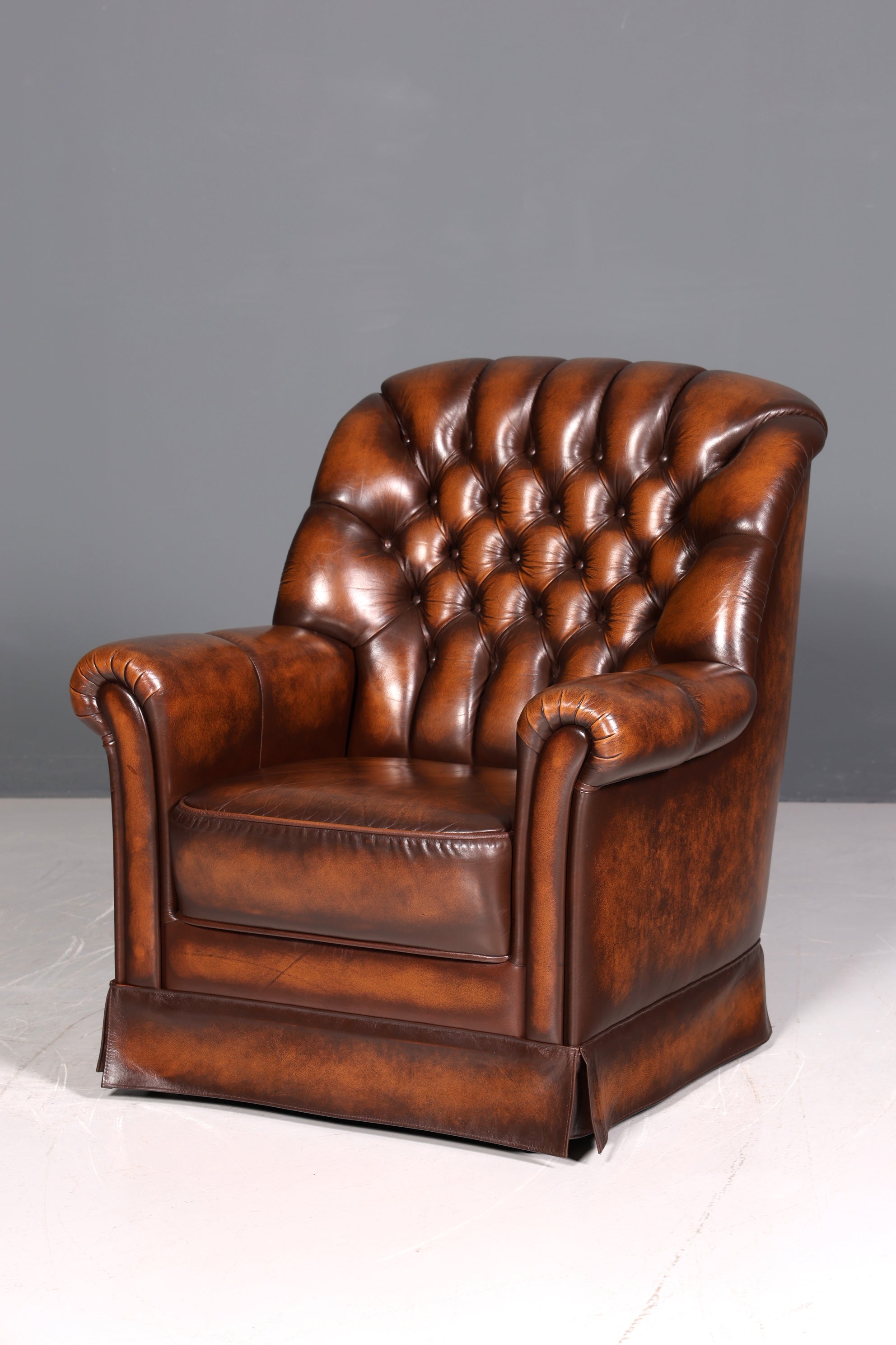 Stilvoller Original Chesterfield Sessel Englischer Armlehnsessel Englisch Herrensessel 3 von 3