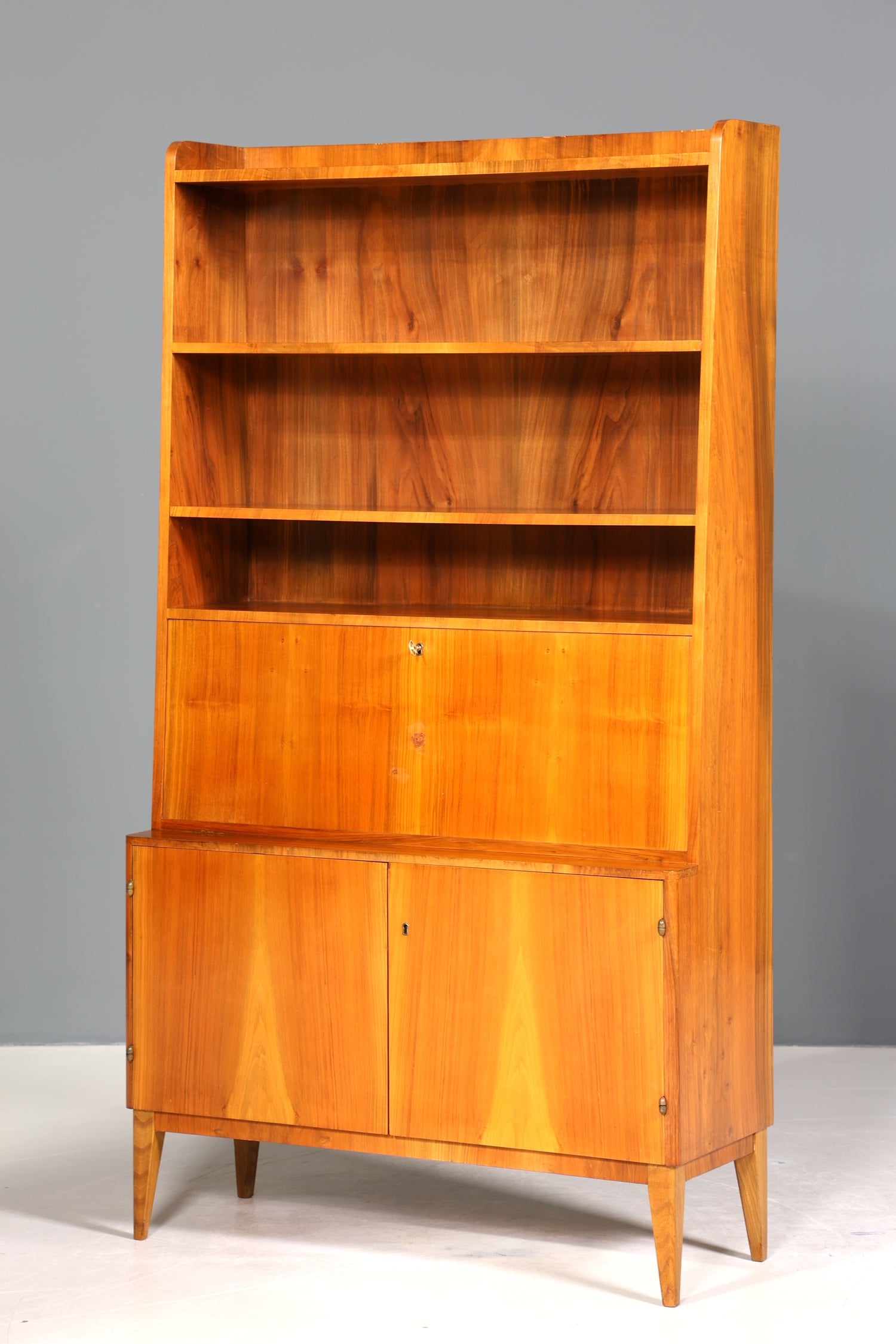 Wunderschöner Mid Century Schrank Sekretär Vintage Bücherregal Retro Highboard Regal 60s