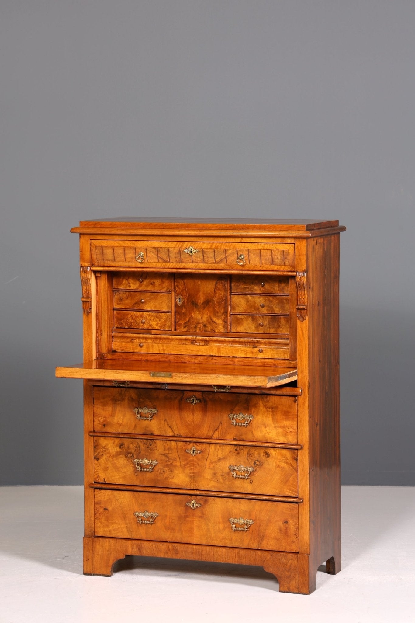 Wunderschöner Gründerzeit Sekretär Vertiko Highboard Louis Philippe Kommode um 1880