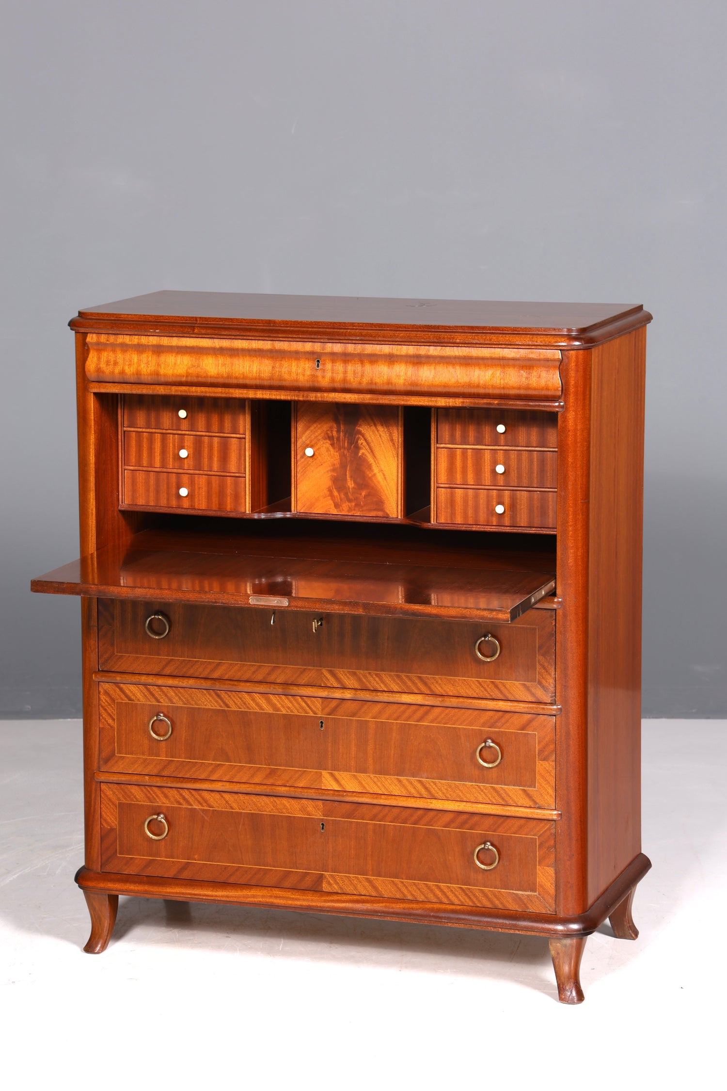 Wunderschöner Sekretär im Antik Stil Büro Kommode Art Deco Stil 50s Vertiko Schreibkommode Kommode