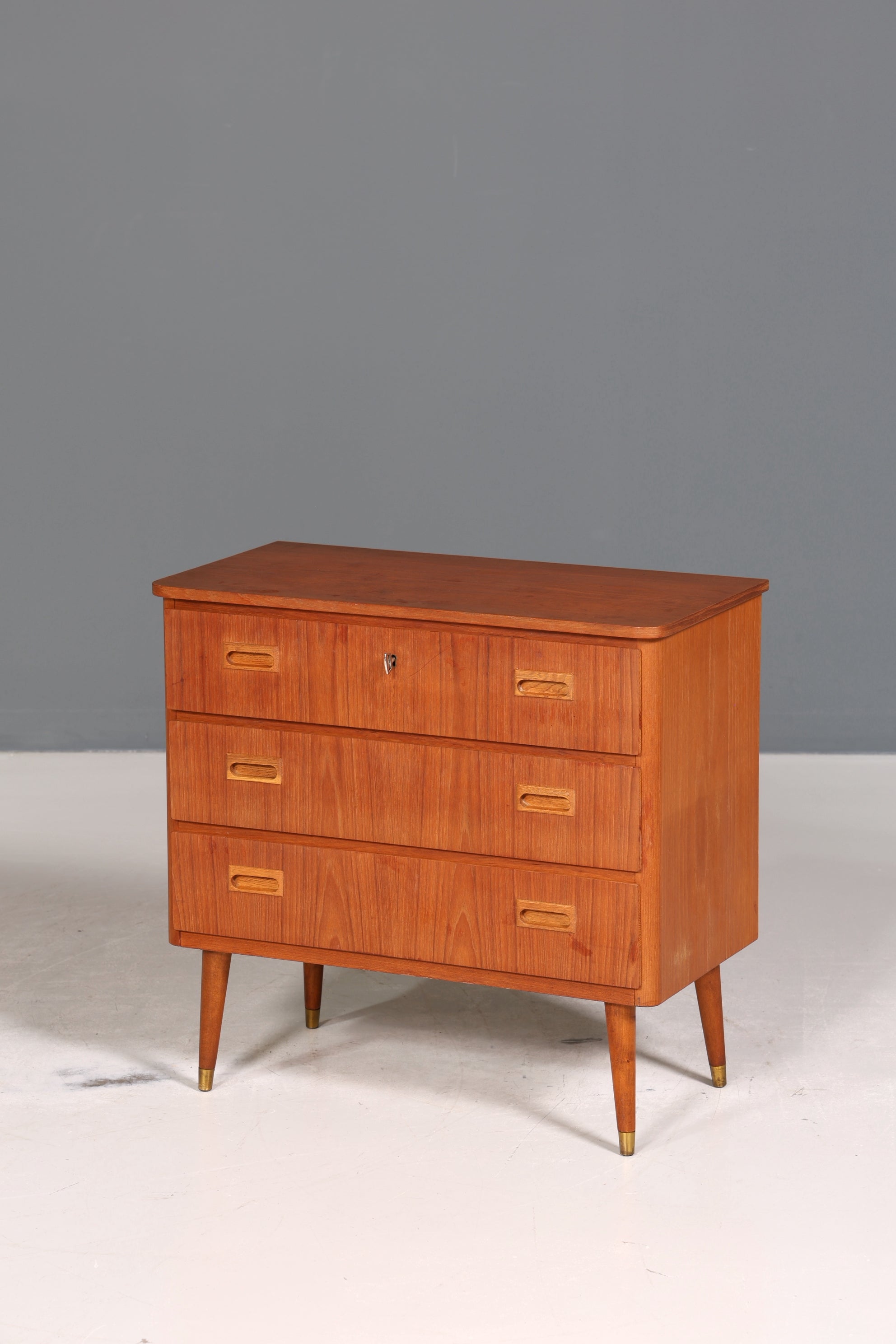 Traumhafte Mid Century Kommode Teak Holz Sideboard Vintage Schubladen Kommode