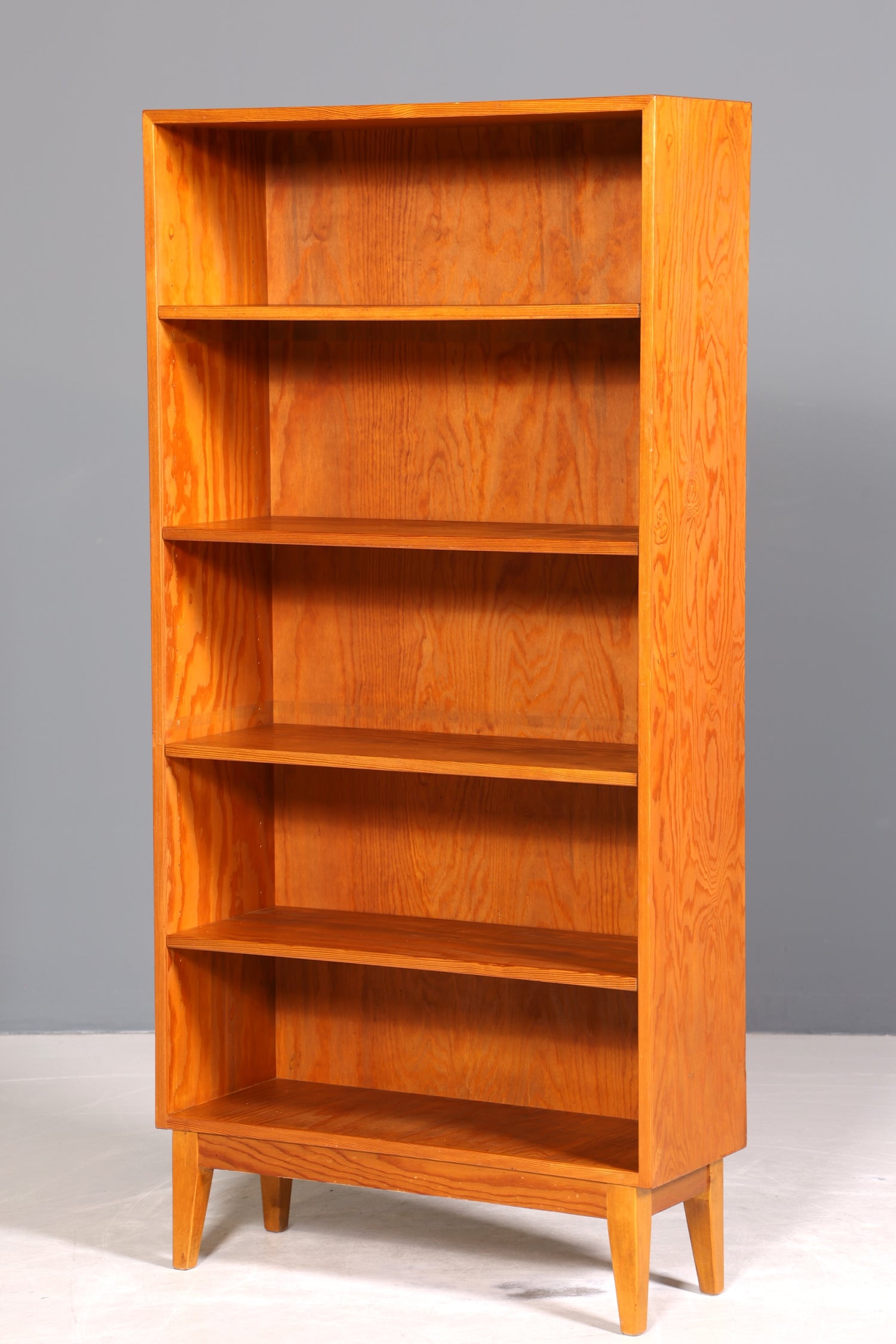 Stilvolles Mid Century Regal echt Holz Vintage Bücherregal Schrank Buchablage 60s Bookshelf 3 von 5