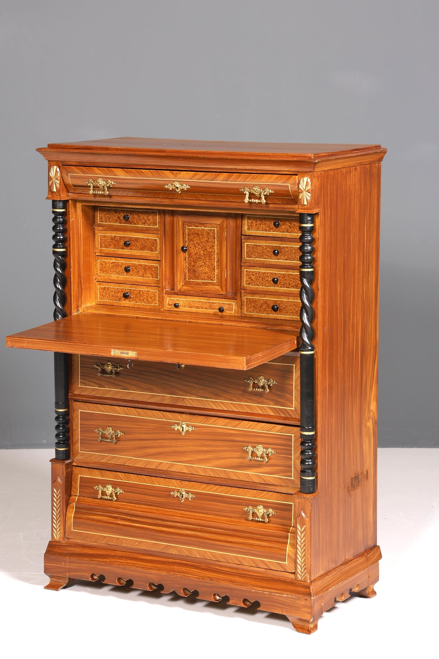 Traumhafter Gründerzeit Sekretär Vertiko Highboard Louis Philippe Kommode um 1880