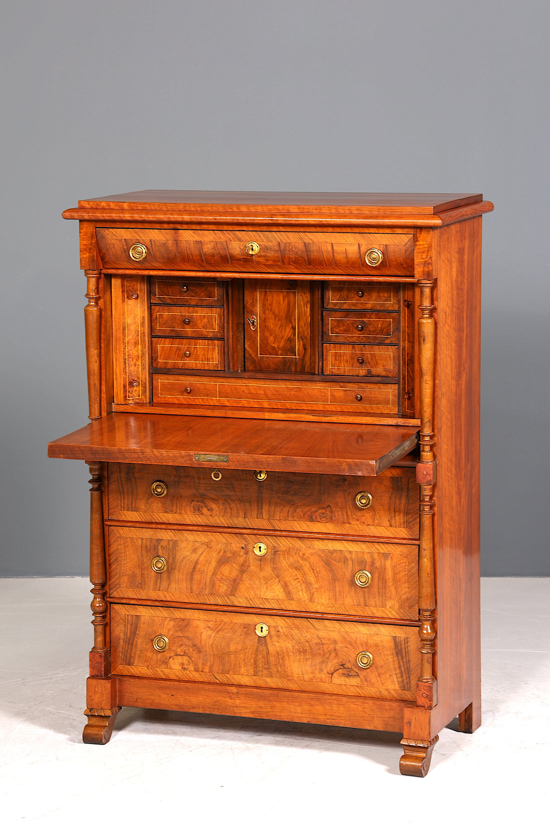 Edler Gründerzeit Sekretär Vertiko Highboard Jugendstil Kommode Schrank um 1880