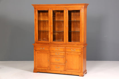Wunderschöner Original Selva Vitrine Antik Stil massiv Holz Buffet Villa Borghese Schrank Bibliothek