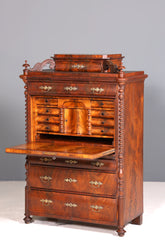 Edler Louis Philippe Sekretär Antik Biedermeier Vertiko Highboard Antik Schreibtisch Kommode