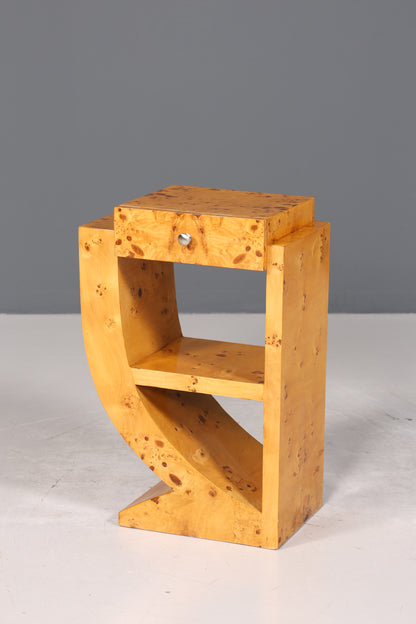 Fantastic Art Deco style side table design chest of drawers bedside table birch stand on the left